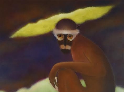 В Ханое проходит выставка картин с изображениями обезьян